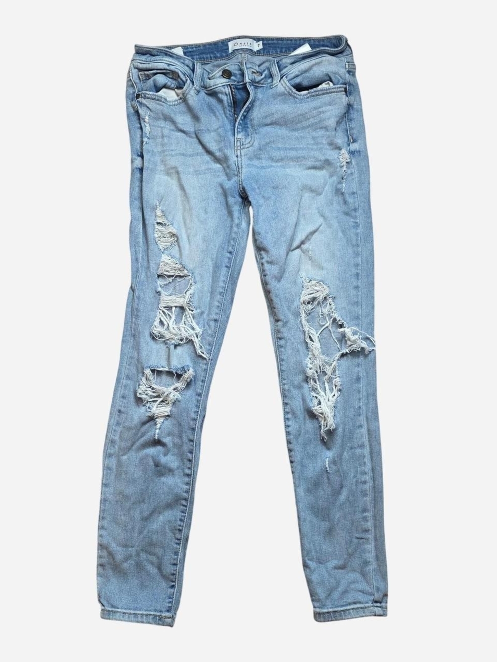 Women's Light Blue Distressed Skinny Jeans